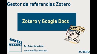 Zotero y Google docs [upl. by Ibrik57]