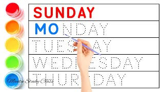 sunday monday  sunday monday spelling  week name  days name  sunday monday tuesday wednesday [upl. by Abekam]