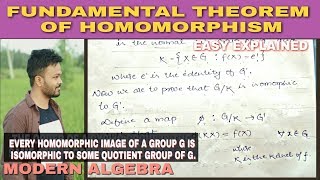 Fundamental theorem of homomorphism  MATHEMATICS ANALYSIS [upl. by Nikola]