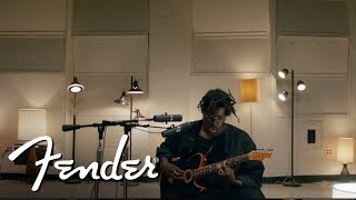 Moses Sumney Demos The American Acoustasonic Telecaster  Fender [upl. by Esyak]