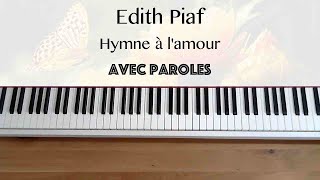 에디트 피아프 Édith Piaf Hymne à lamour 사랑의 찬가 [upl. by Gifferd]