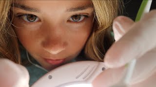 ASMR DENTIST TEETH SCRAPING amp EXAM CLEANING Roleplay Gloves Light [upl. by Arit]