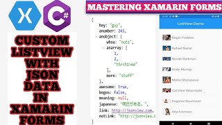 ListView in Xamarin Forms  Xamarin Fetch and Parse Json Data into ListView [upl. by Brenna]