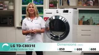 LG TDC8031E 8kg Condenser Dryer Overview  Appliances Online [upl. by Phenice]