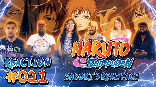 Sasoris Real Face  Naruto Shippuden Episode 21  Group Reaction [upl. by Eckart]