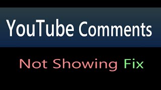 How to fix YouTube repliescomments not showing or not working [upl. by Shakespeare]