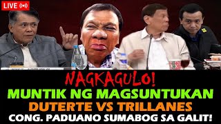 RODRIGO DUTERTE vs TRILLANES MUNTIK ng MAGSUNTUKAN SA QUADCOM HEARING LUISTRO [upl. by Oneil]