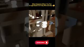 Did You Know What Happens When You Put A Light Bulb In a Fully Mirror Box 🤔 shorts viral facts [upl. by Nariko]