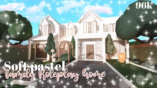 soft pastel family roleplay home❀ bloxburg speedbuild 96k  luminto [upl. by Marfe]