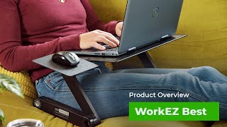 WorkEZ Best Adjustable Laptop Stand and Lap Desk for Bed  ergonomic laptop lap desk for couch [upl. by Sanoj]