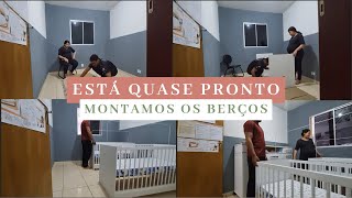 MONTAMOS OS BERÇOS  O QUARTO ESTÁ QUASE PRONTO  REFORMA DO QUARTO DOS GÊMEOS  Larissa Ramos [upl. by Summers]