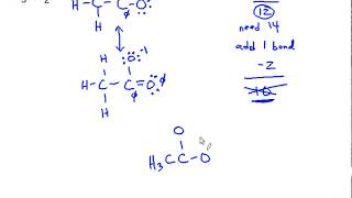 LewisResonance Structures B  Acetate [upl. by Eniar]