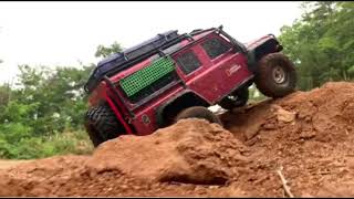 defender off roading in mud 110 scale [upl. by Stringer]