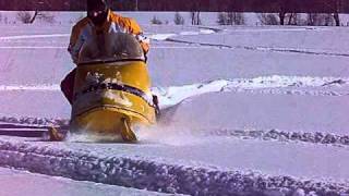 1968 Skidoo Olympique 250 in deep snow 1 [upl. by Akelahs752]