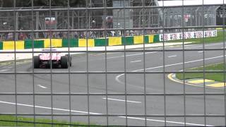 F1 Melbourne GP 2012  FP2 from Turn 14 [upl. by Lareena]