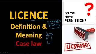 Licence meaning section 52 The Indian Easement Act 1882 [upl. by Feinstein]