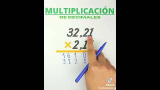 Multiplicación de Decimales matemática maths matematicas piradosporlasmatesygeometria [upl. by Ynnoj307]