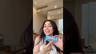 TRYING MR BEAST’S CHOCOLATE 🍫 Is it worth trying youtubeshorts mrbeast feastables tastetest [upl. by Immij790]