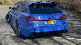 Audi RS6 C7what an aggressive exhaust sound [upl. by Nnylak]