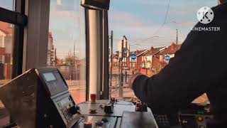 Drivers View  Manchester Metrolink from AshtonunderLyne to Piccadilly [upl. by Kantor127]