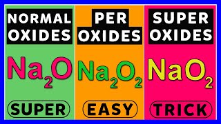 Oxides Peroxides and Superoxides  Easy Trick [upl. by Yentterb553]