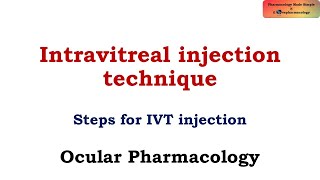 How To Give  Intravitreal Injection Technique Video Study With Me [upl. by Neils]