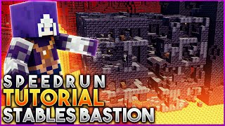 DIE SCHWERSTE BASTION  STABLES BASTION  MINECRAFT SPEEDRUN TUTORIAL 8 [upl. by Elades]