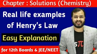 Real Life Examples of Henrys Law  Class 12  Chemistry  Alakh Pandey Sir  Alakh Sir Highlights [upl. by Curley32]