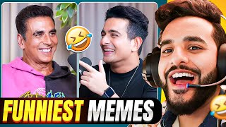 Akshay kumar ROASTED BeerBiceps😂  Reacting to Funny memes in my NEW STUDIO😍 [upl. by Teragramyram]