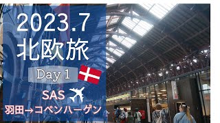 夏の北欧旅①SASで行く✈️羽田→コペンハーゲン [upl. by Ahsoem397]