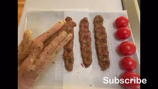 kabob Koobideh recipes Oven baked Minced Beef Kabob with salad  کباب کوفته گاو داشی با سلات [upl. by Llenrod11]