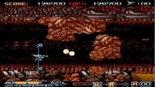 Phalanx ファランクス WiiWare  Full Gameplay x68 Mode [upl. by Kcirdek338]