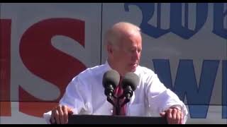 Vice President Joe Biden directly quotes Thomas Pynchon during a rally in Des Moines Iowa 2014 [upl. by Divadnahtanoj546]