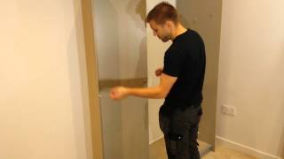 Assembling footprint build sliding door wardrobes [upl. by Buskirk]