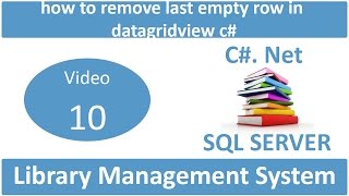 how to remove last empty row in datagridview c [upl. by Shoshana]