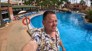 HOTEL PLAYACAPRICHO  ROQUETAS DE MAR SPAIN ROOM REVIEW and WALK AROUND [upl. by Ssecnirp]