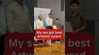 My son got best artwork award  grateful [upl. by Yerg]