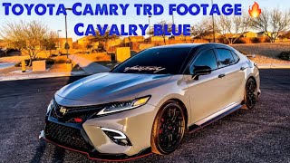 Toyota Camry TRD V6 Cavalry Blue 2022  Modded Walkaround with roller shots in Las Vegas  AIRWICTRD [upl. by Assenej]