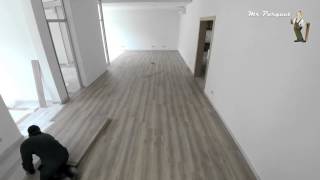 Mr Parquet  Pose dun Parquet stratifié en Time Lapse [upl. by Yentruocal674]