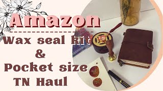 Amazon pocket size TN and wax seal kit haul unboxing [upl. by Nnanaej872]