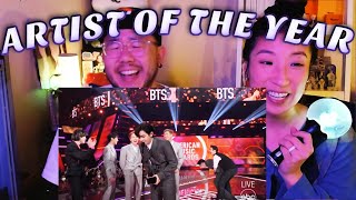 BTS AMAs 🏆 ACCEPTANCE SPEECH REACTION  ARTIST OF THE YEAR  Finding My Hubbys BTS Bias 💜 Ep 22 [upl. by Cassi7]