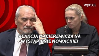 Reakcja Macierewicza na wystąpienie Nowackiej ws katastrofy smoleńskiej [upl. by Maddox392]