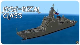 How to Build a Frigate Ship in Minecraft JoseRizal Class Minecraft Frigate Ship Tutorial [upl. by Georgia]