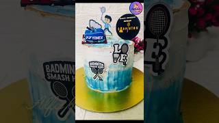 Badminton cake theam for boys  badminton smash cakedesign love birthdaycake [upl. by Gustavus]