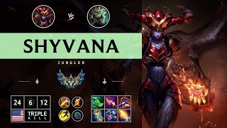 Shyvana Jungle vs Rengar  NA Challenger Patch 1413 [upl. by Guyon706]