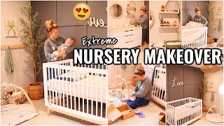 EXTREME NURSERY MAKEOVER😍 DECORATE WITH ME  BEFORE amp AFTER DIY ROOM MAKEOVER [upl. by Sheepshanks]