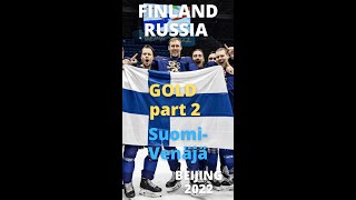 Suomi  Venäjä Jääkiekko Beijing 2022 ICE HOCKEY FinlandRussia PART 2 With TEXTS [upl. by Marita]