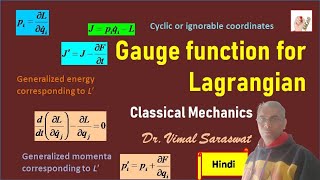 Gauge function for Lagrangian  L8  Classical mechanics [upl. by Yttak]