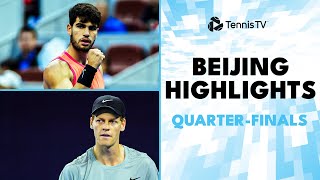 Alcaraz vs Khachanov Sinner vs Lehecka amp More  Beijing 2024 QuarterFinals Highlights [upl. by Audres]