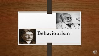 Behaviourism The school of thought [upl. by Urbani]